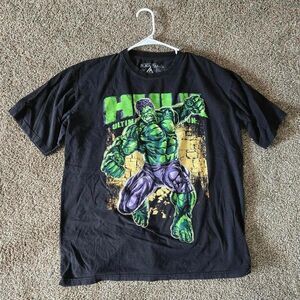 Men's Marvel Hulk Superhero Geek Printed Relax Fit Casual Top 2XL